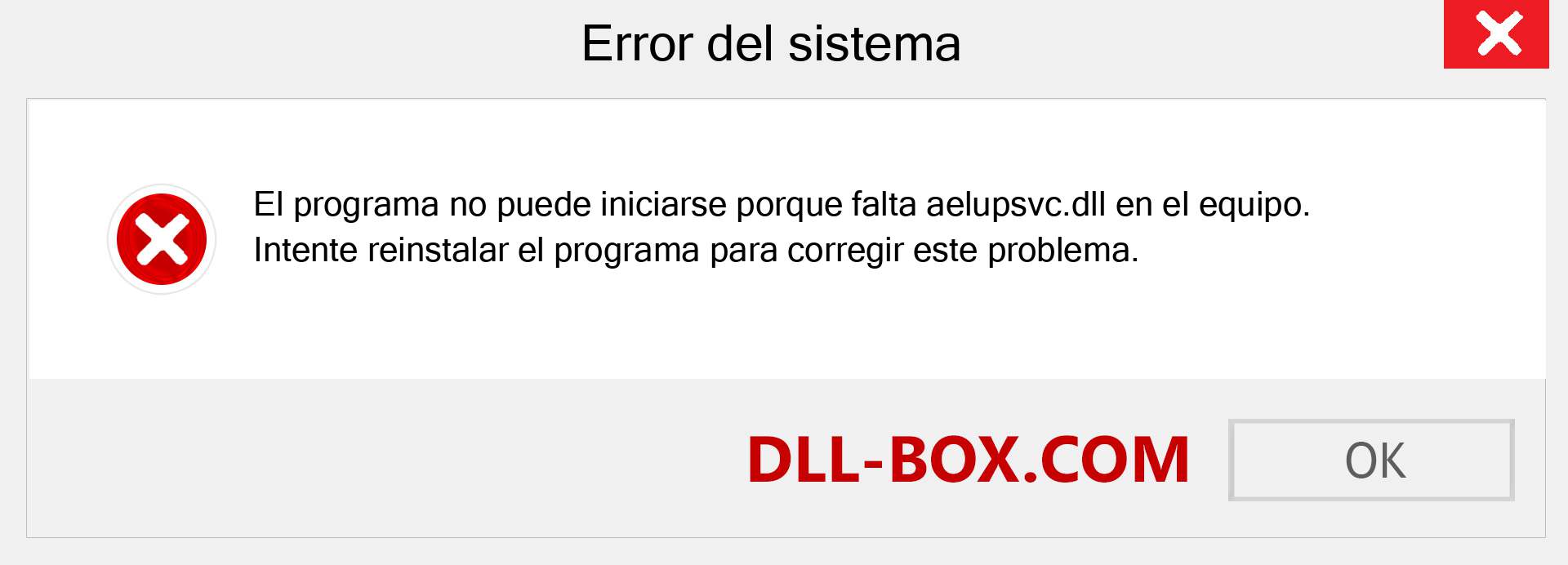 ¿Falta el archivo aelupsvc.dll ?. Descargar para Windows 7, 8, 10 - Corregir aelupsvc dll Missing Error en Windows, fotos, imágenes